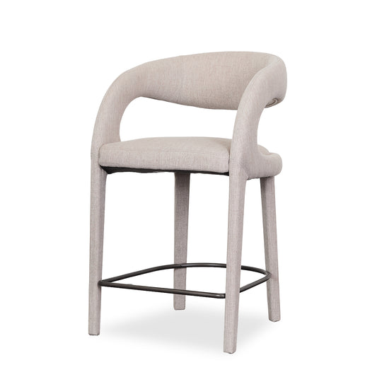 U-Shaped Upholstered Stool