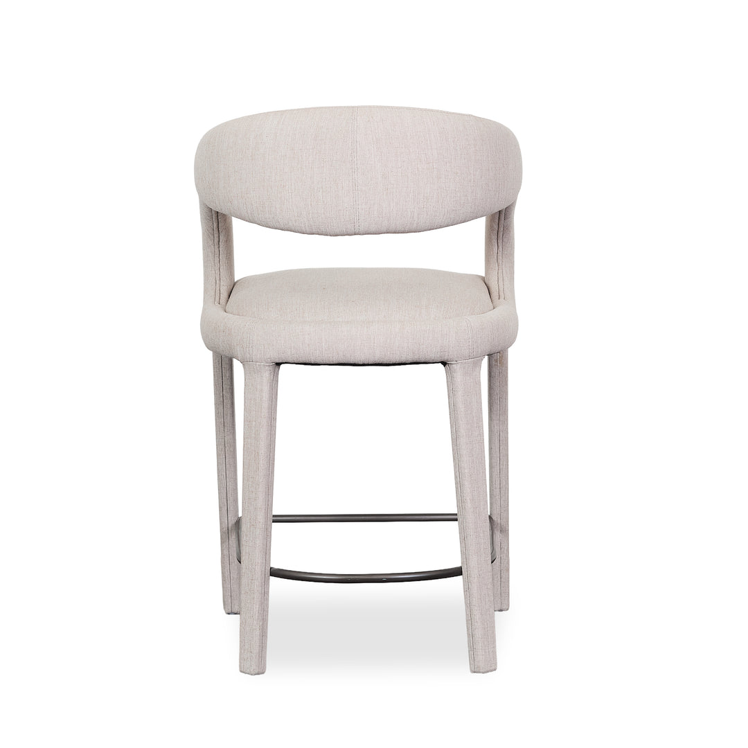 U-Shaped Upholstered Stool