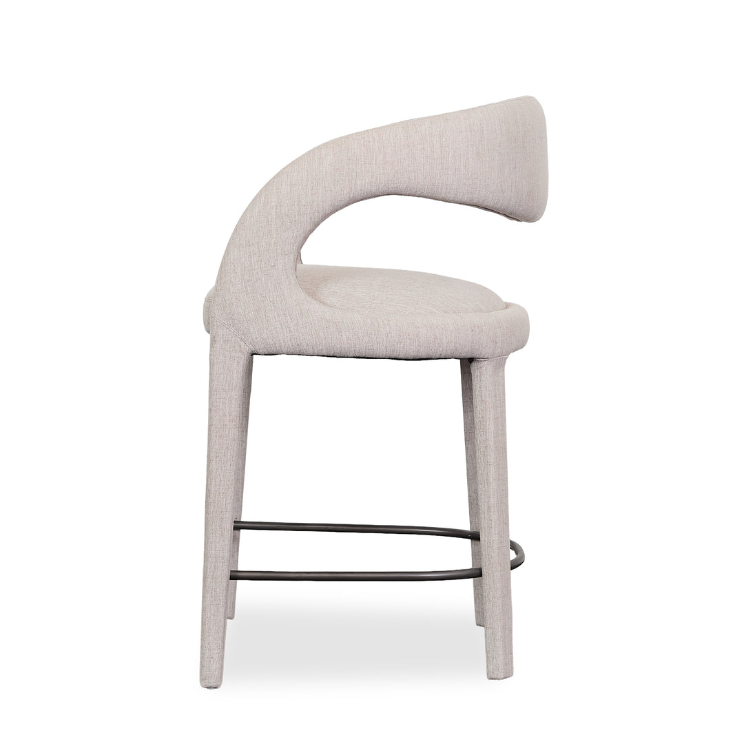 U-Shaped Upholstered Stool