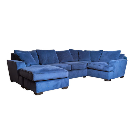 Velvet Sectional with Chaise