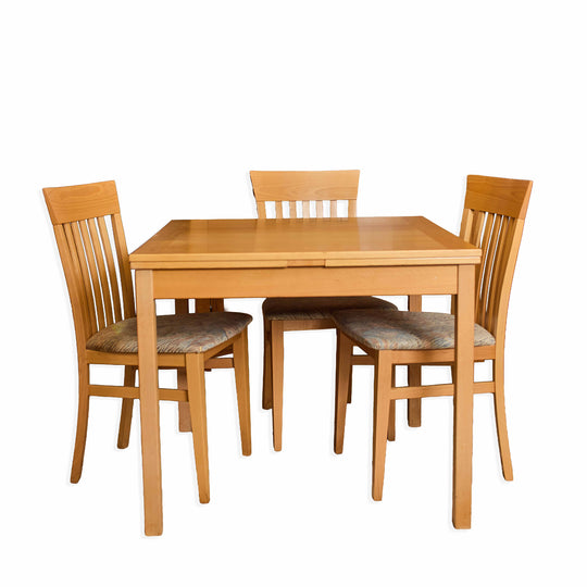 Vintage Mobler Expandable Dining Table with 4 Chairs