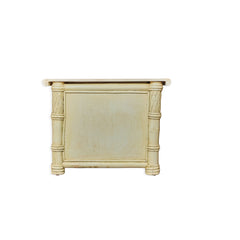 Vintage Rattan and Marble Nightstand - Whats New Furniture - Portland, Oregon