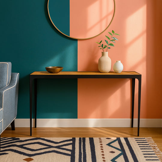 Metal and Wood Console