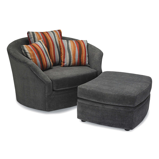 Whirl Custom Swivel Chair & Ottoman