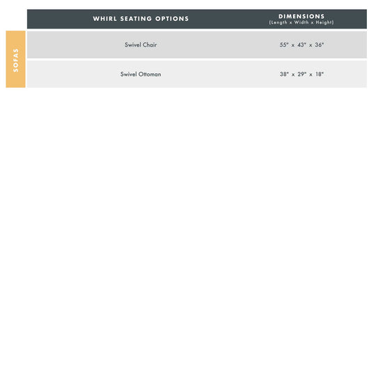 Whirl Custom Swivel Chair & Ottoman