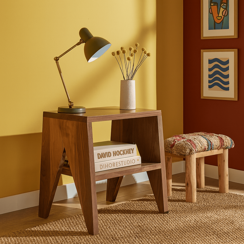 A - Shaped Footstool detail view 3 - Whats New Furniture - Portland, Oregon