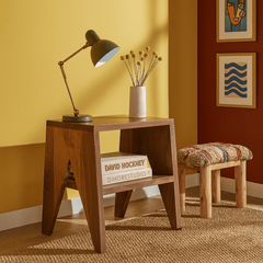 A - Shaped Footstool detail view 3 - Whats New Furniture - Portland, Oregon