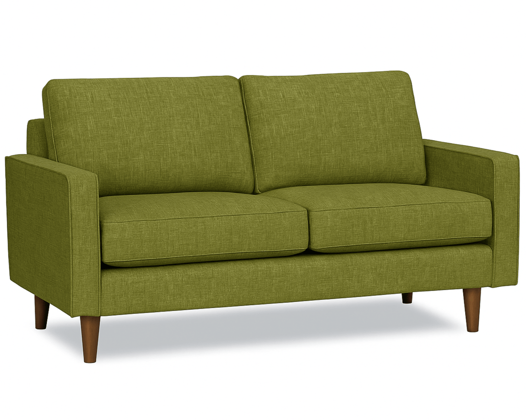 Adel Apartment Sofa in Aston Cedar-Green side angle - apartment sofa by Stylus - Whats New Furniture Portland OR