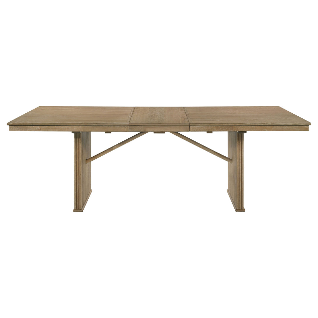 Adina 89-inch Extension Dining Table Distressed Light Brown - What&