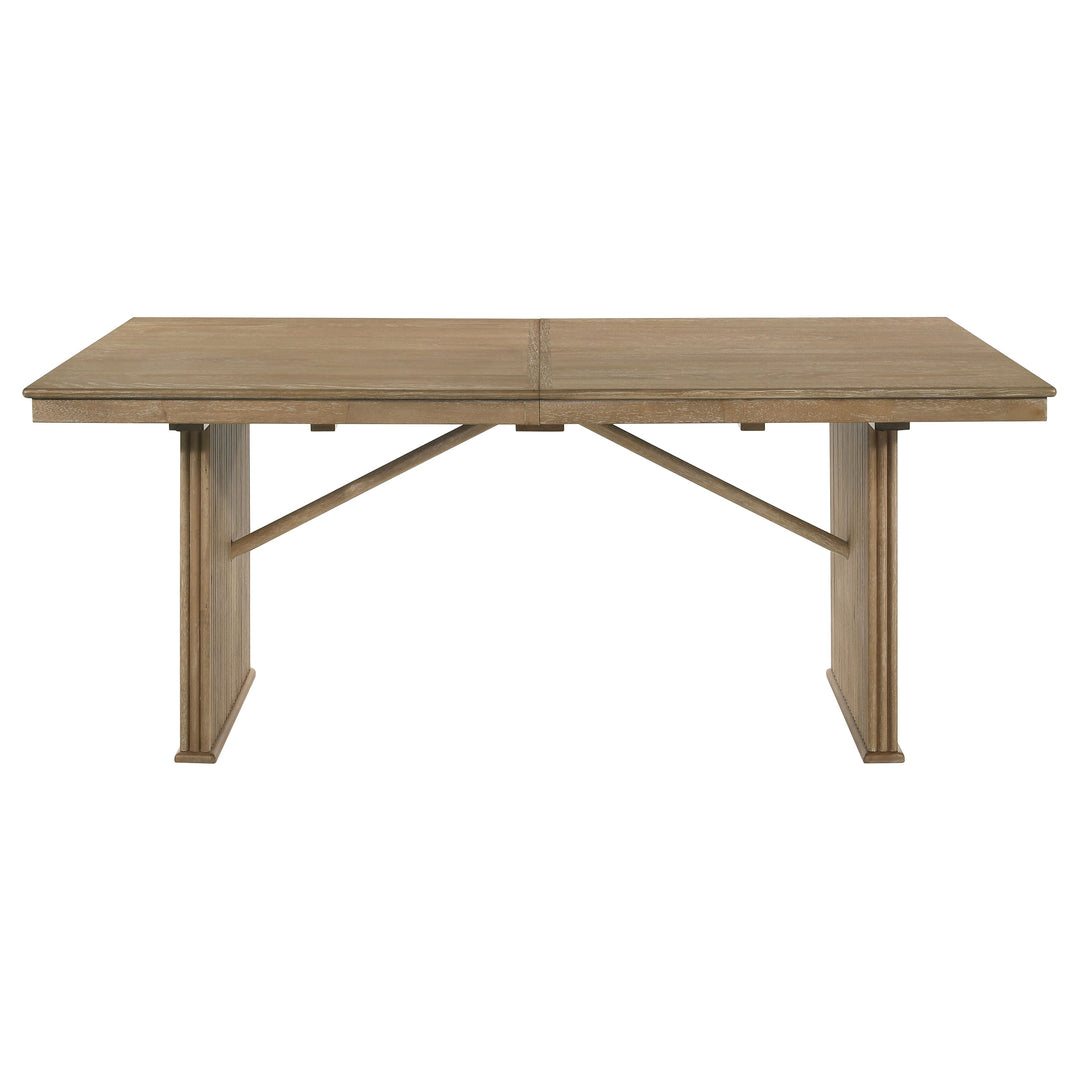 Adina 89-inch Extension Dining Table Distressed Light Brown - What&