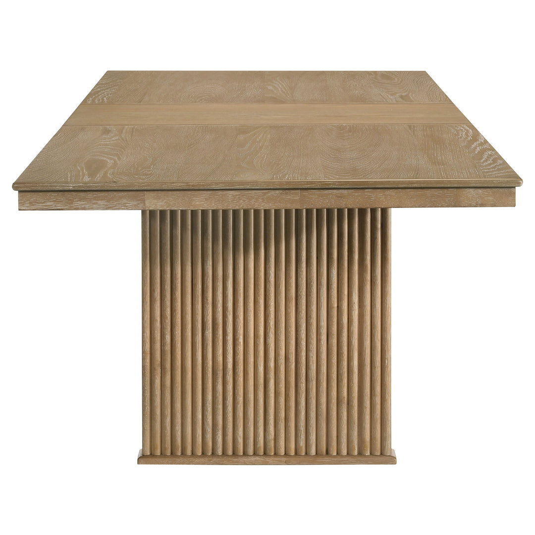 Adina 89-inch Extension Dining Table Distressed Light Brown - What&