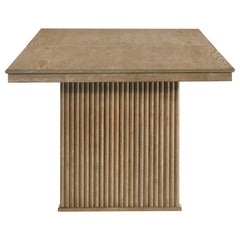Adina 89-inch Extension Dining Table Distressed Light Brown - What&