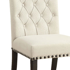 Alana Dining Chair in Cream detail view - tufted dining chair by Coaster - Whats New Furniture Portland OR