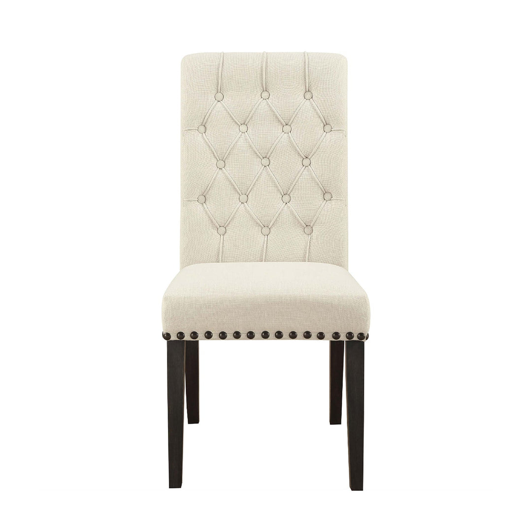 Alana Dining Chair in Cream - tufted dining chair by Coaster - Whats New Furniture Portland OR