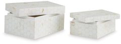 Aldenburg Box Set of 2 in Cream — Ashley Furniture official open box alternate studio view view