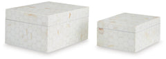 Aldenburg Box Set of 2 in Cream — official Ashley Furniture studio view