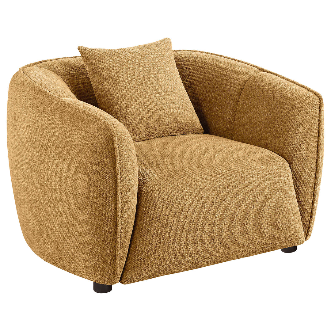 Aleisha Fabric Upholstered Accent Chair Mustard Yellow - What&