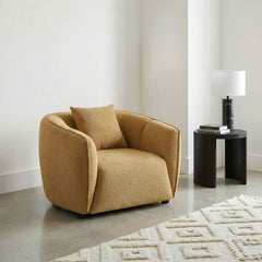 Aleisha Fabric Upholstered Accent Chair Mustard Yellow - What&
