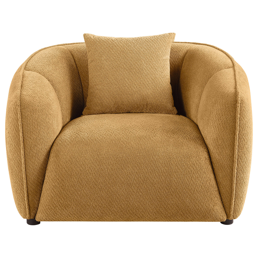 Aleisha Fabric Upholstered Accent Chair Mustard Yellow - What&