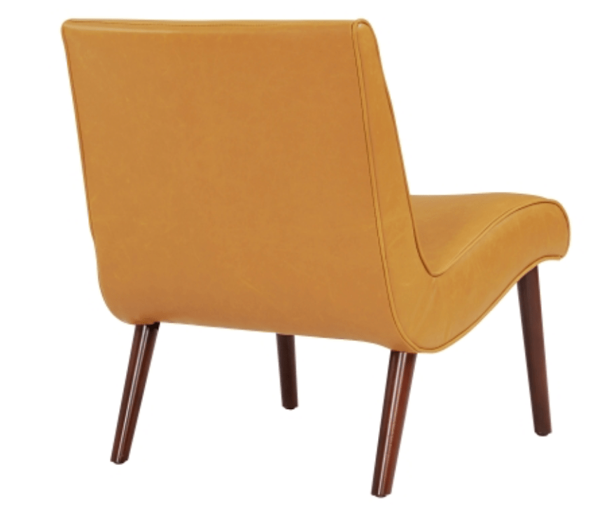 Alexis Chair in Caramel Leather back view - accent chair by NPD - Whats New Furniture Portland OR