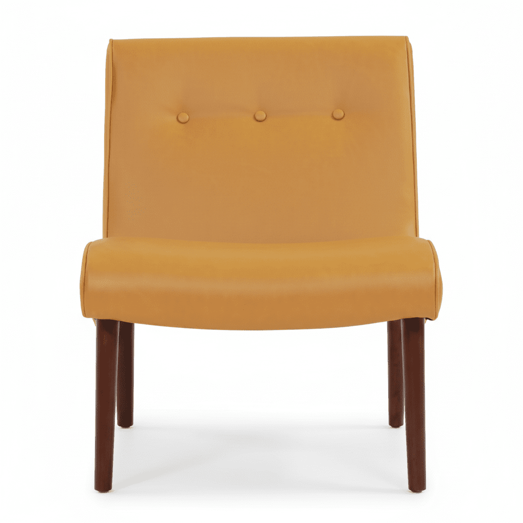 Alexis Chair in Caramel Leather - accent chair by NPD - Whats New Furniture Portland OR