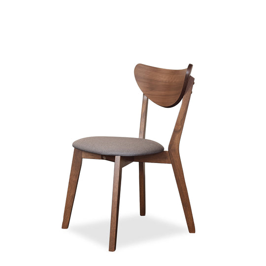 Alfredo Dining Chair in walnut side angle - mid-century dining chair by Coaster - Whats New Furniture Portland OR