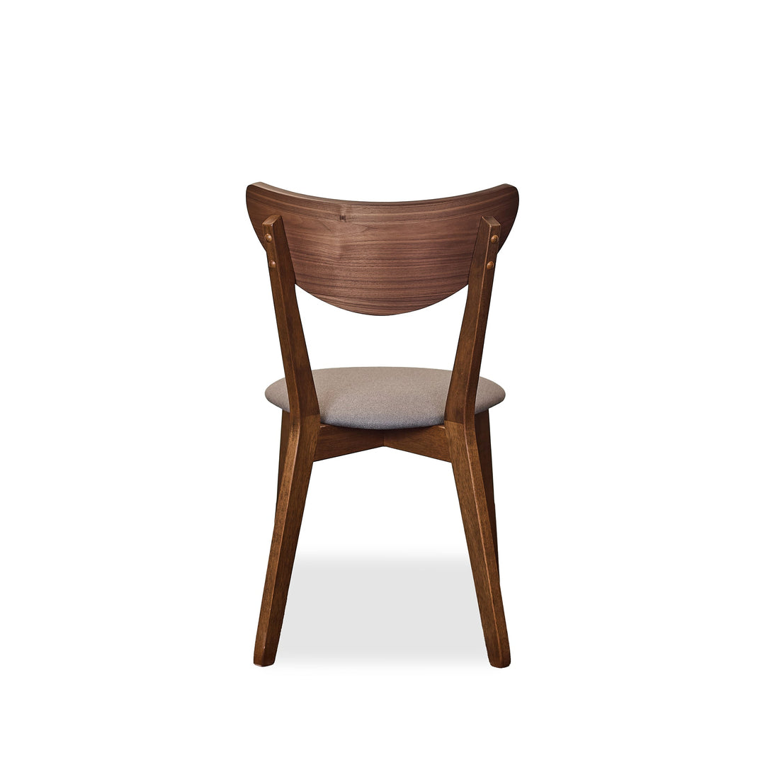 Alfredo Dining Chair in walnut back view - mid-century dining chair by Coaster - Whats New Furniture Portland OR
