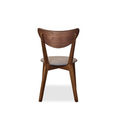 Alfredo Dining Chair in walnut back view - mid-century dining chair by Coaster - Whats New Furniture Portland OR