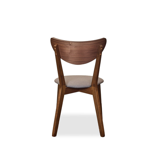 Alfredo Dining Chair in walnut back view - mid-century dining chair by Coaster - Whats New Furniture Portland OR