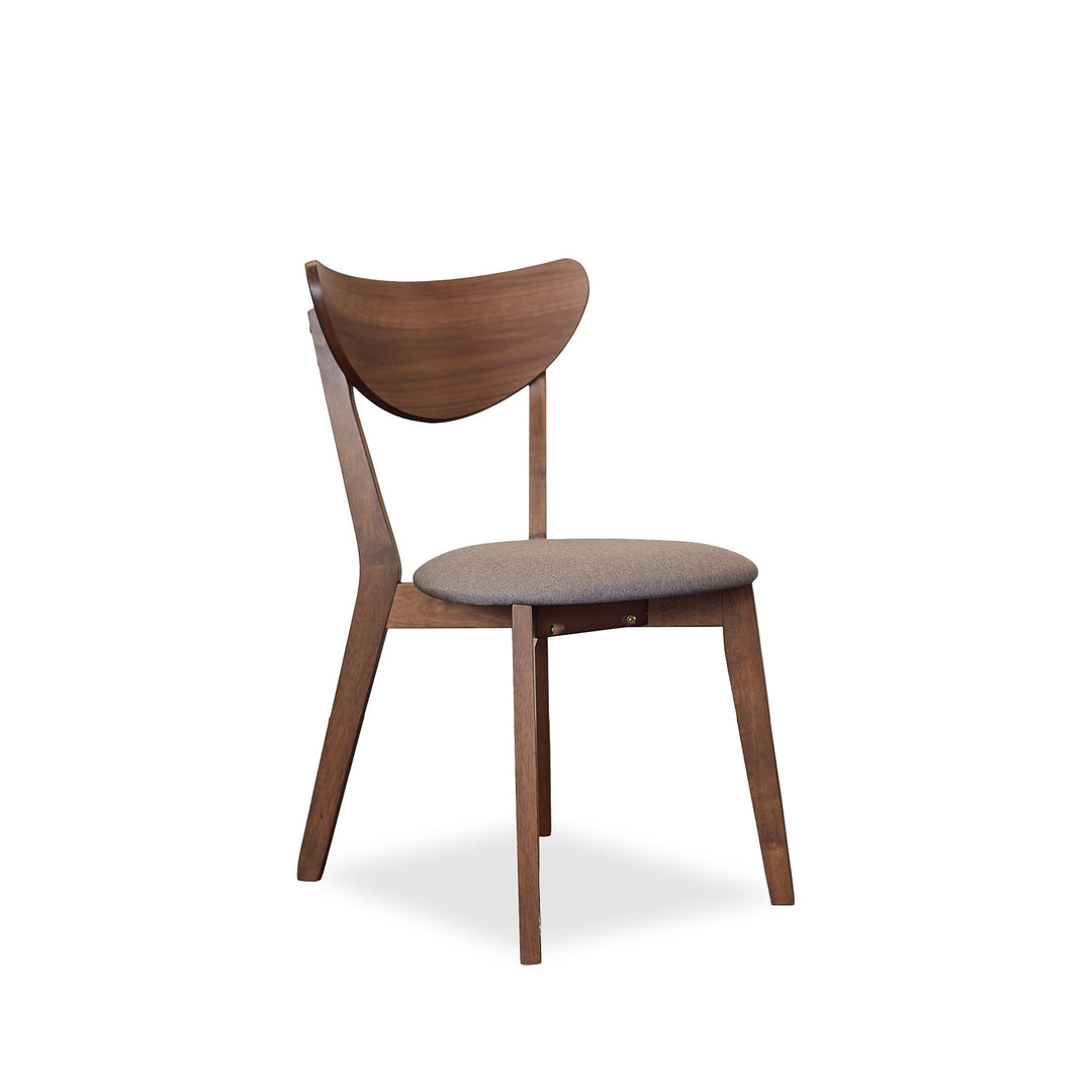 Alfredo Dining Chair in walnut lifestyle setting - mid-century dining chair by Coaster - Whats New Furniture Portland OR