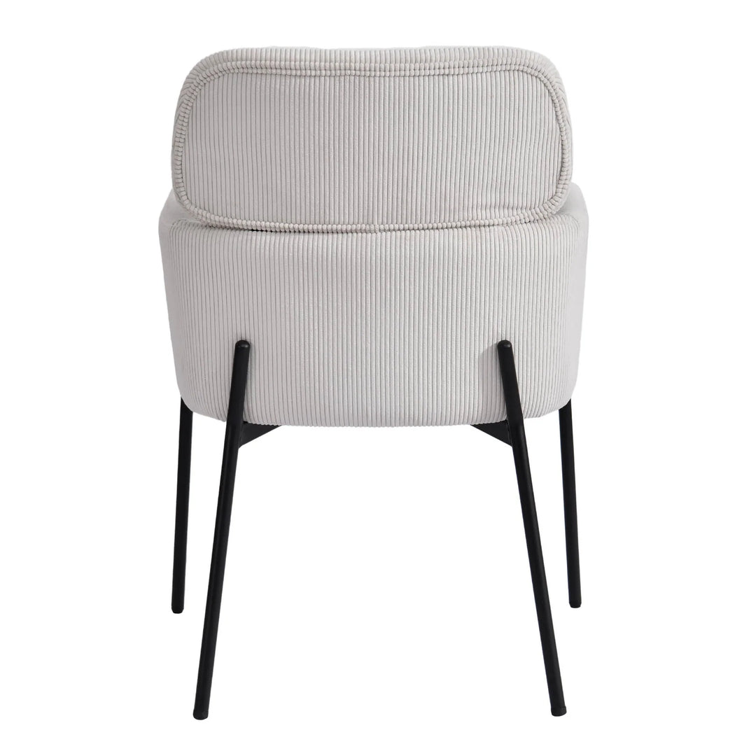 Allegra Dining Chair in Cream variant back view - upholstered dining chair by LH Imports - Whats New Furniture Portland OR