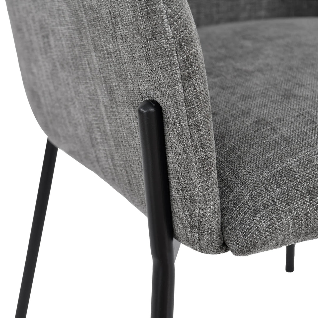 Allegra Dining Chair in Gray back view - upholstered dining chair by LH Imports - Whats New Furniture Portland OR