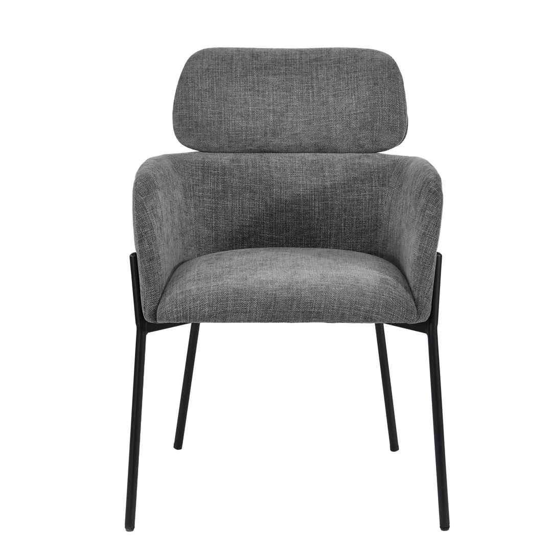 Allegra Dining Chair in Gray - upholstered dining chair by LH Imports - Whats New Furniture Portland OR