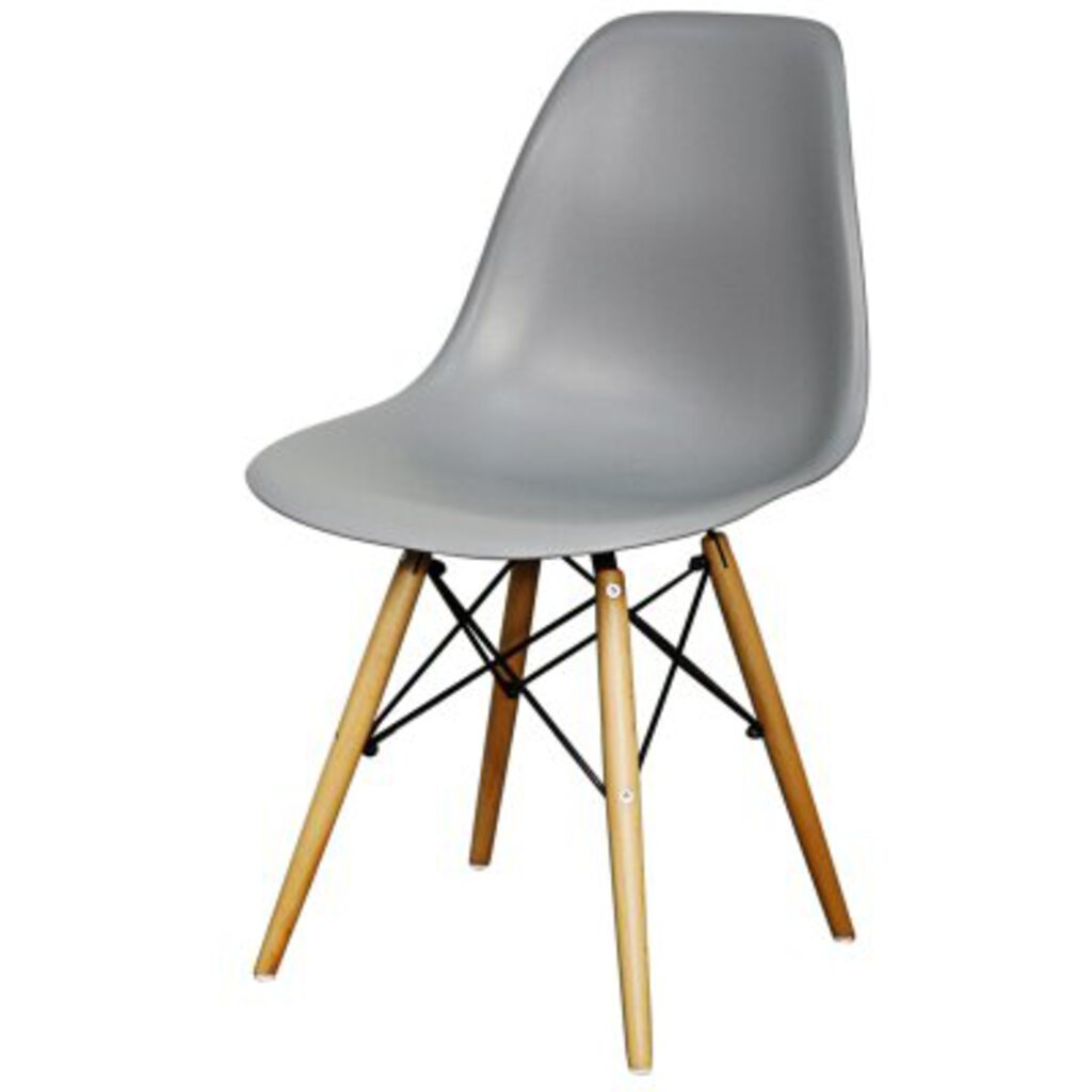 Allen Molded Dining Chair in Grey and Maple - molded dining chair by NPD - Whats New Furniture Portland OR