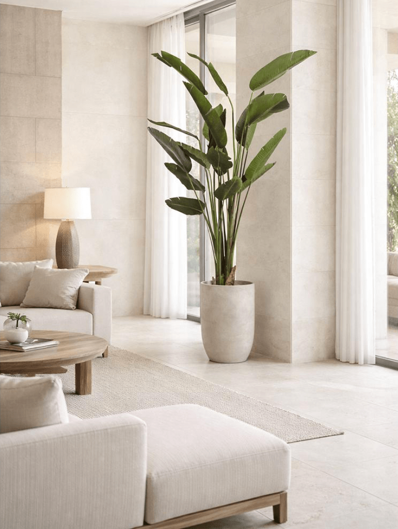 Birds of Paradise in Cement Planter - What&