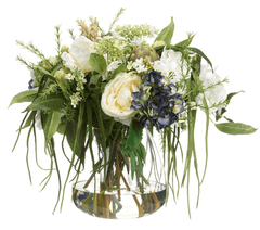 Peony/Hydrangea in Glass Vase - What&