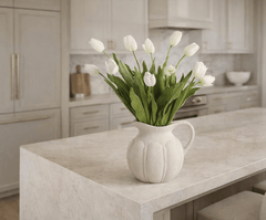 Tulips in Terra Cotta Pitcher - What&