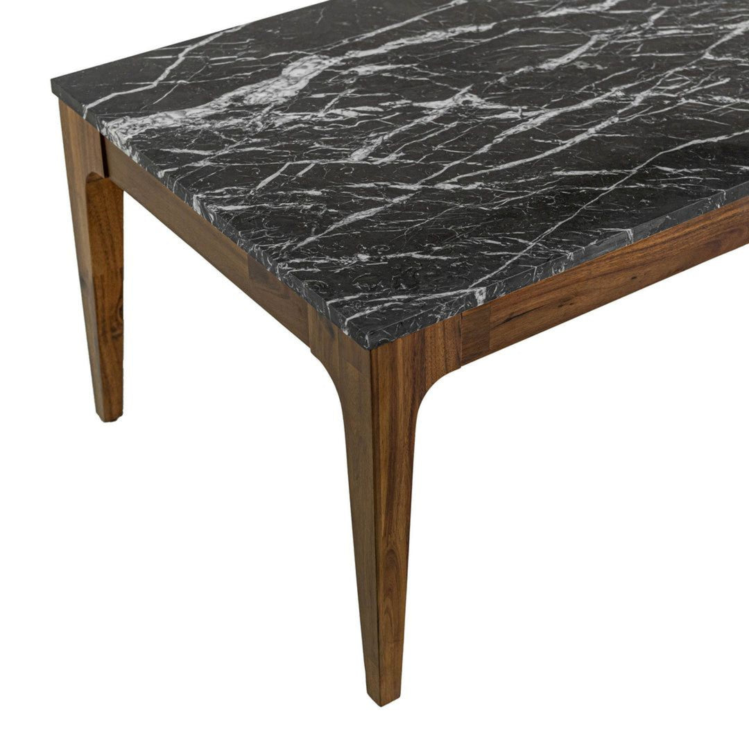 Allure Coffee Table in Black Marble marble detail - marble top coffee table by LH Imports - Whats New Furniture Portland OR