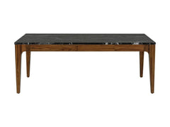 Allure Coffee Table in Walnut/Black Marble - marble top coffee table by LH Imports - Whats New Furniture Portland OR