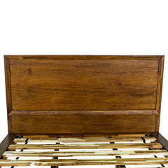 Allure King Bed Frame in Walnut alternate angle - king acacia bed frame by LH Imports - Whats New Furniture Portland OR