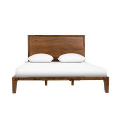 Allure King Bed Frame in Walnut fabric closeup - king acacia bed frame by LH Imports - Whats New Furniture Portland OR