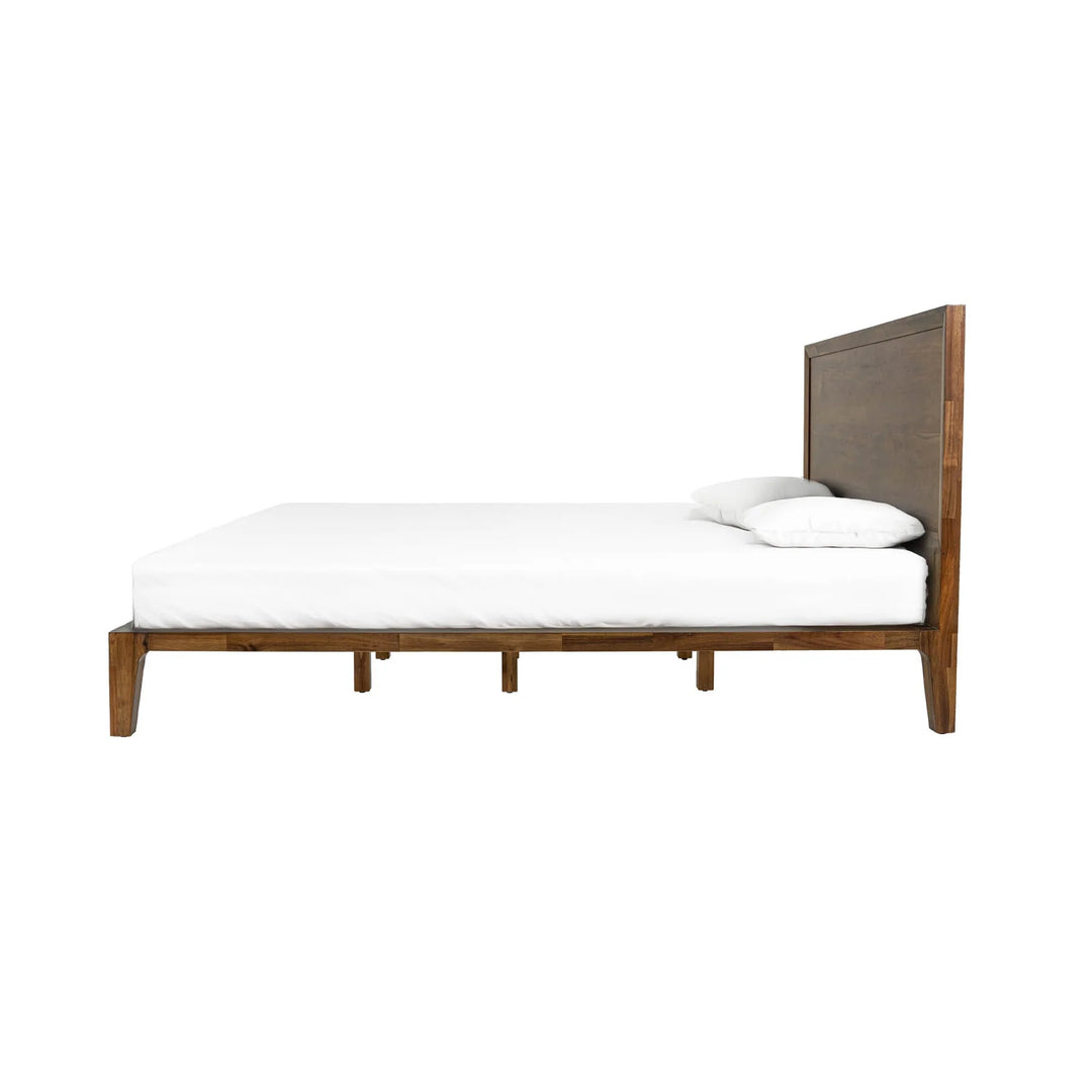 Allure King Bed Frame in Walnut fabric detail - king acacia bed frame by LH Imports - Whats New Furniture Portland OR