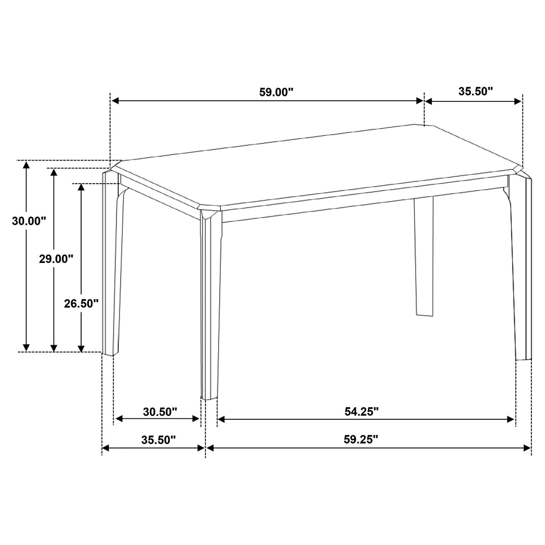 Almonte 59-inch Rectangular Wood Dining Table Dark Brown - What&
