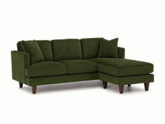 Alpine Sofa Chaise in Lush Spinach - studio three-quarter view - Stanton - Whats New Furniture Portland OR