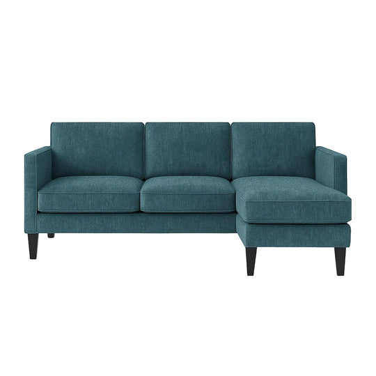 Alpine Sofa Chaise in Lush Turquoise - sofa with floating chaise by Stanton - Whats New Furniture Portland OR