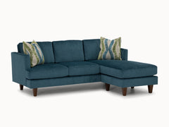 Alpine Sofa Chaise in Lush Turquoise with accent pillows - Stanton catalog photo - Whats New Furniture Portland OR