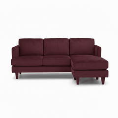 Alpine Sofa Chaise in Marquis Aubergine front view - sofa with floating chaise by Stanton - Whats New Furniture Portland OR