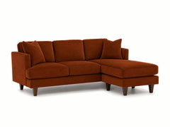 Alpine Sofa Chaise in Marquis Rust - studio three-quarter view - Stanton - Whats New Furniture Portland OR