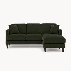 Alpine Sofa Chaise in Shep Kale - studio front view - Stanton - Whats New Furniture Portland OR