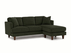Alpine Sofa Chaise in Shep Kale - studio three-quarter view - Stanton - Whats New Furniture Portland OR